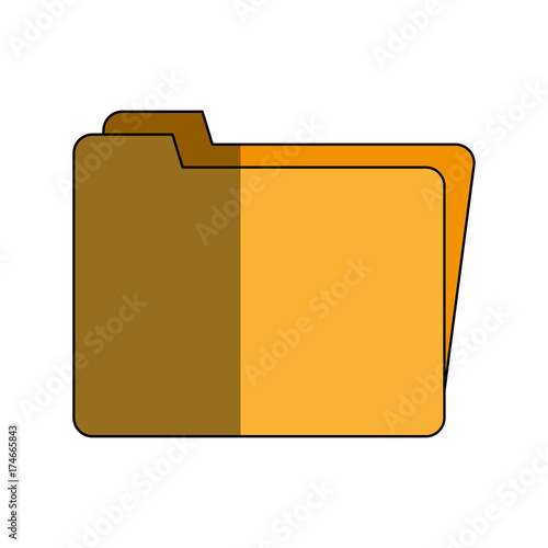 document folder icon over white background vector illustration