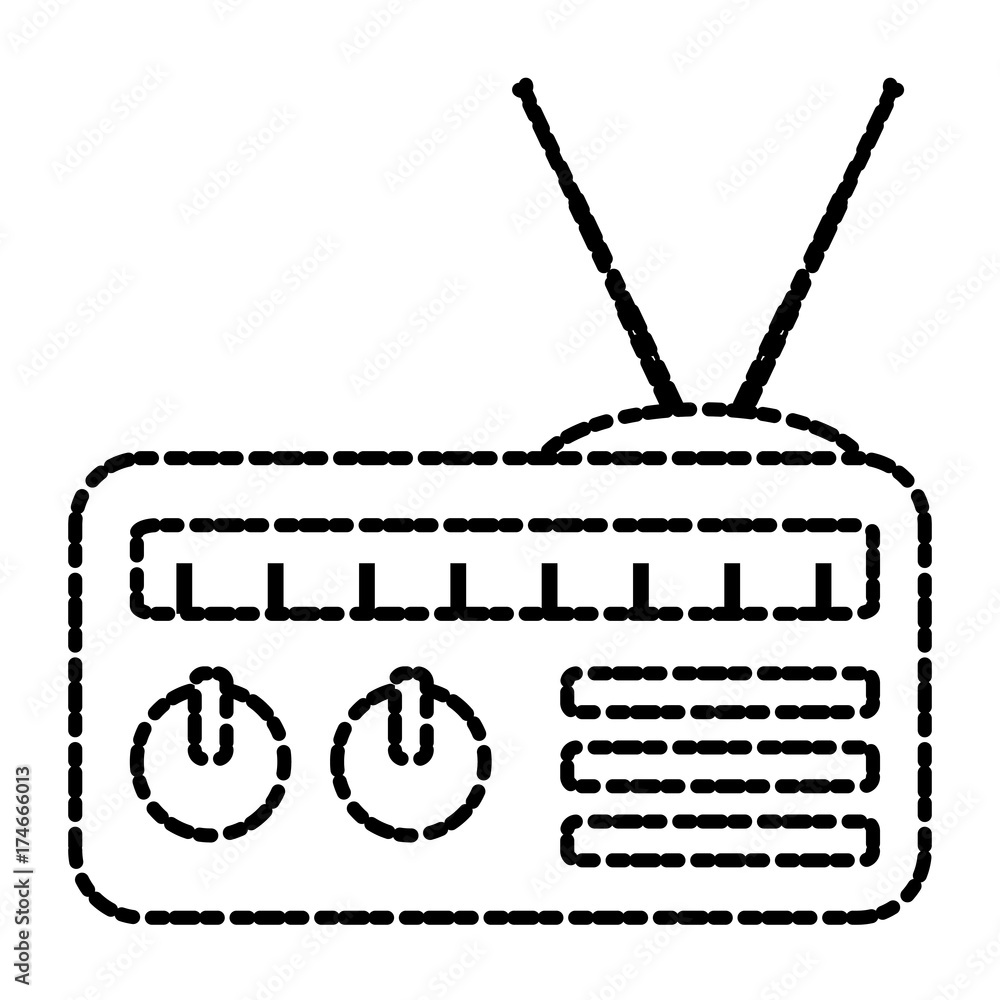 Old radio stereo icon vector illustration graphic design