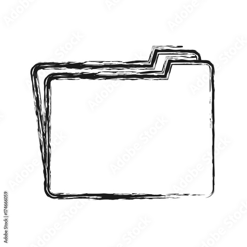 document folder icon over white background vector illustration