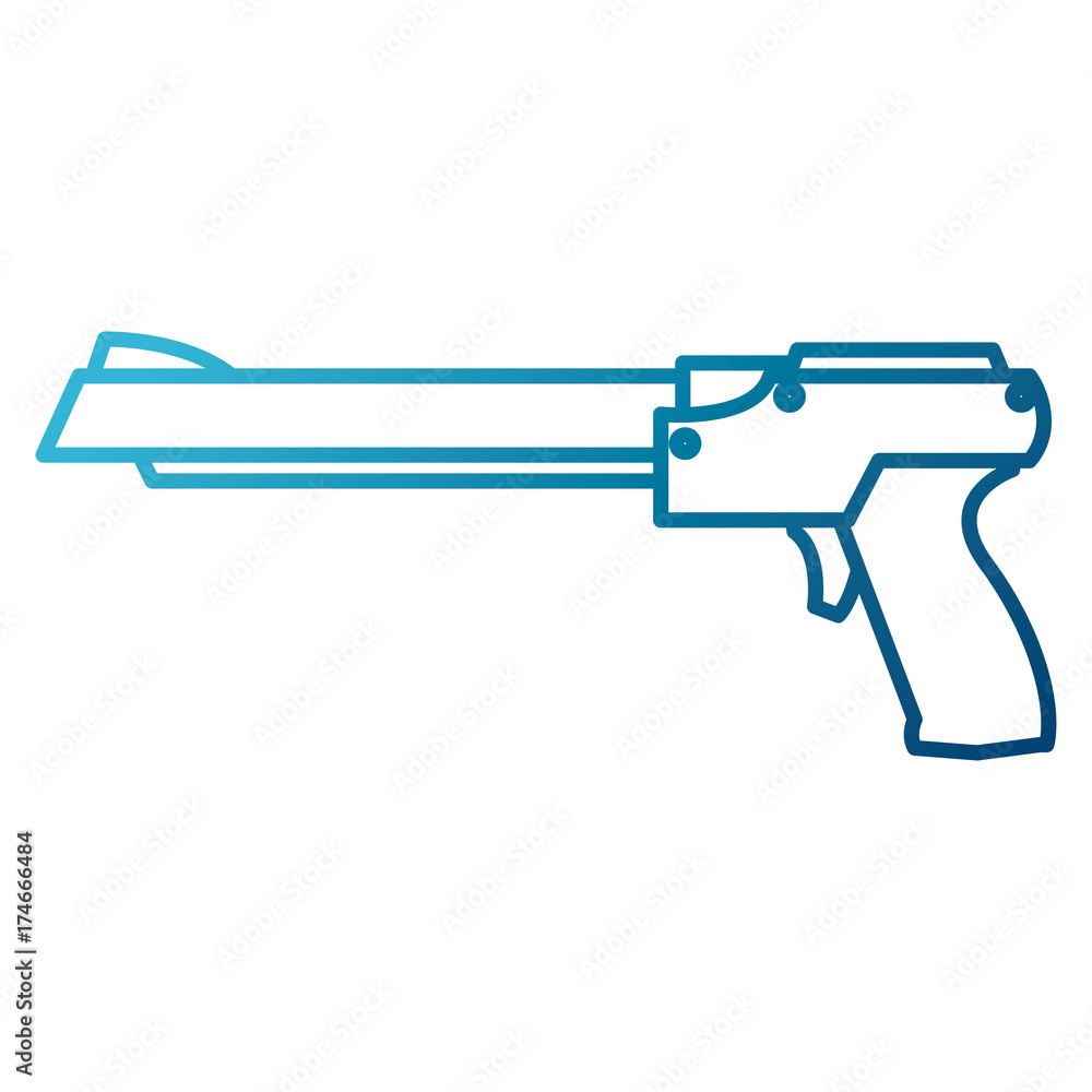 Videogame gun pistol icon vector illustration graphic design