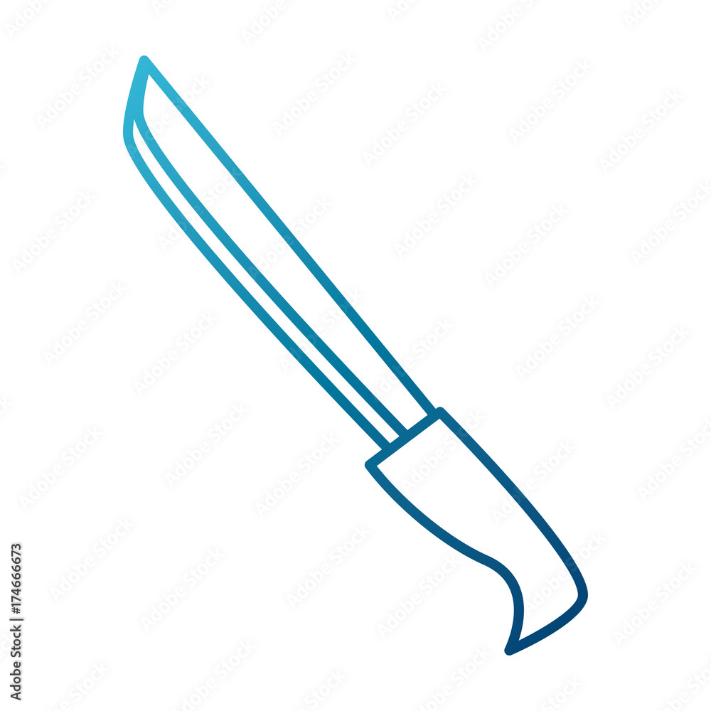 Fototapeta premium Bread knife isolated icon vector illustration graphic design