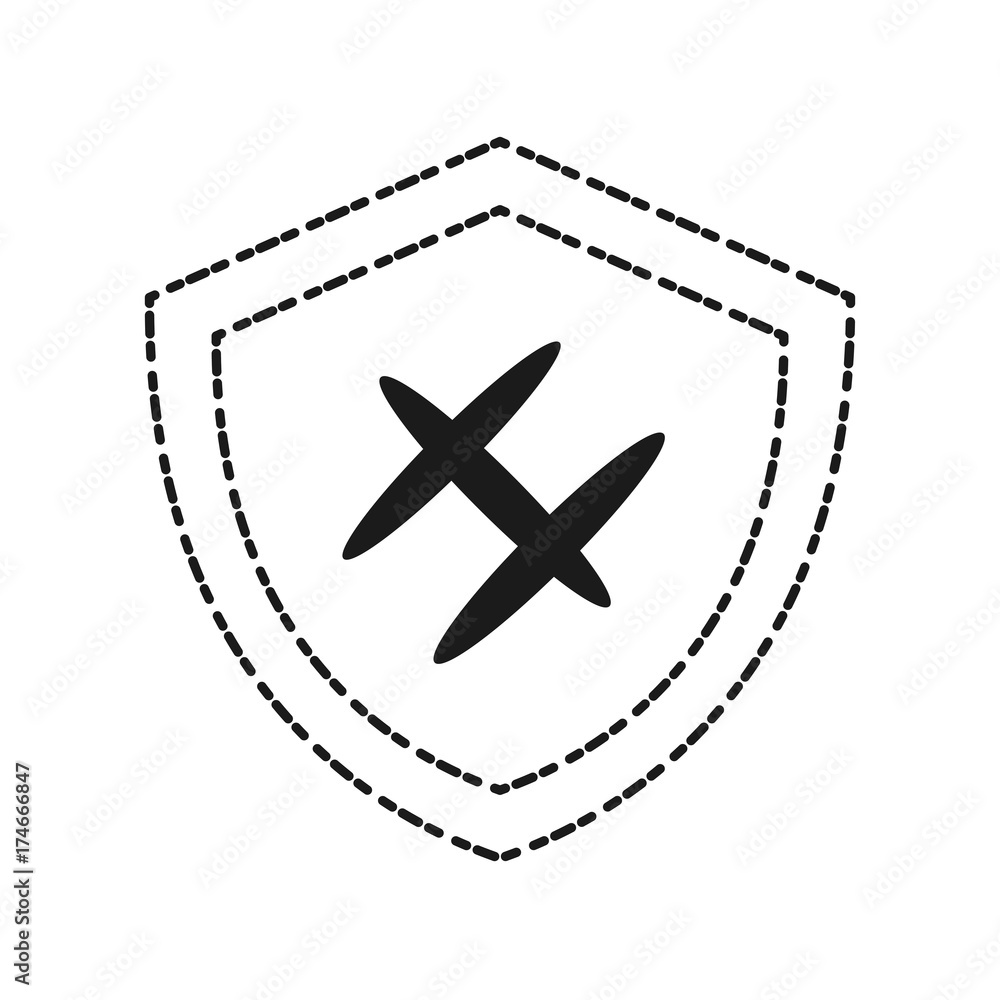 shield icon over white background vector illustration shield icon over white background vector illustration