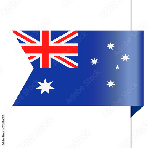 Australia Flag Vector Bookmark Icon