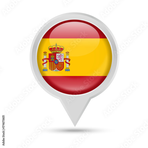 Spain Flag Round Pin Vector Icon Free Download Spain Flag Round Pin Vector Icon - GFXLoad