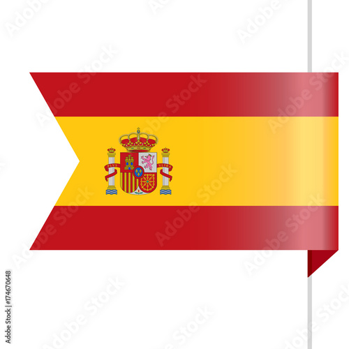 Spain Flag Vector Bookmark Icon