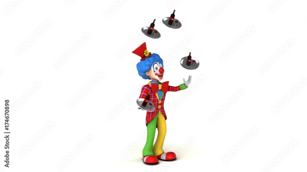 Fun clown - 3D Animation Fun clown - 3D Animation