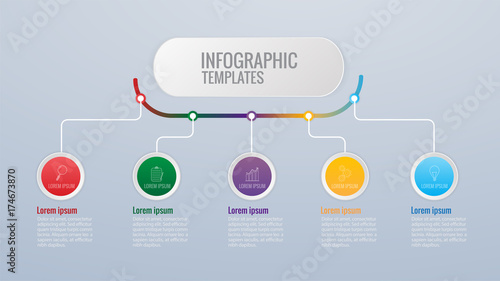 infographics design and marketing icons vector. Business concept