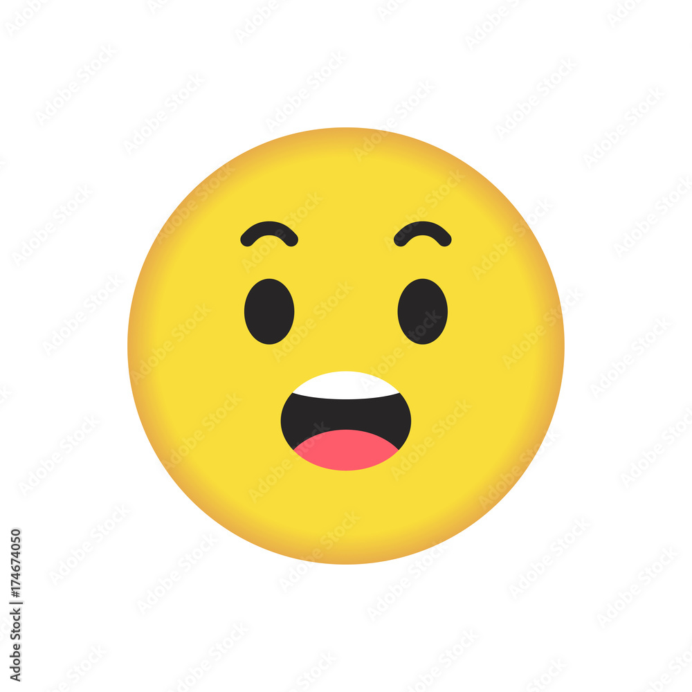 Yellow smiley in circle for social icon. Button for expressing social emoji. Flat vector illustration EPS 10 Yellow smiley in circle for social icon. Button for expressing social emoji. Flat vector illustration EPS 10