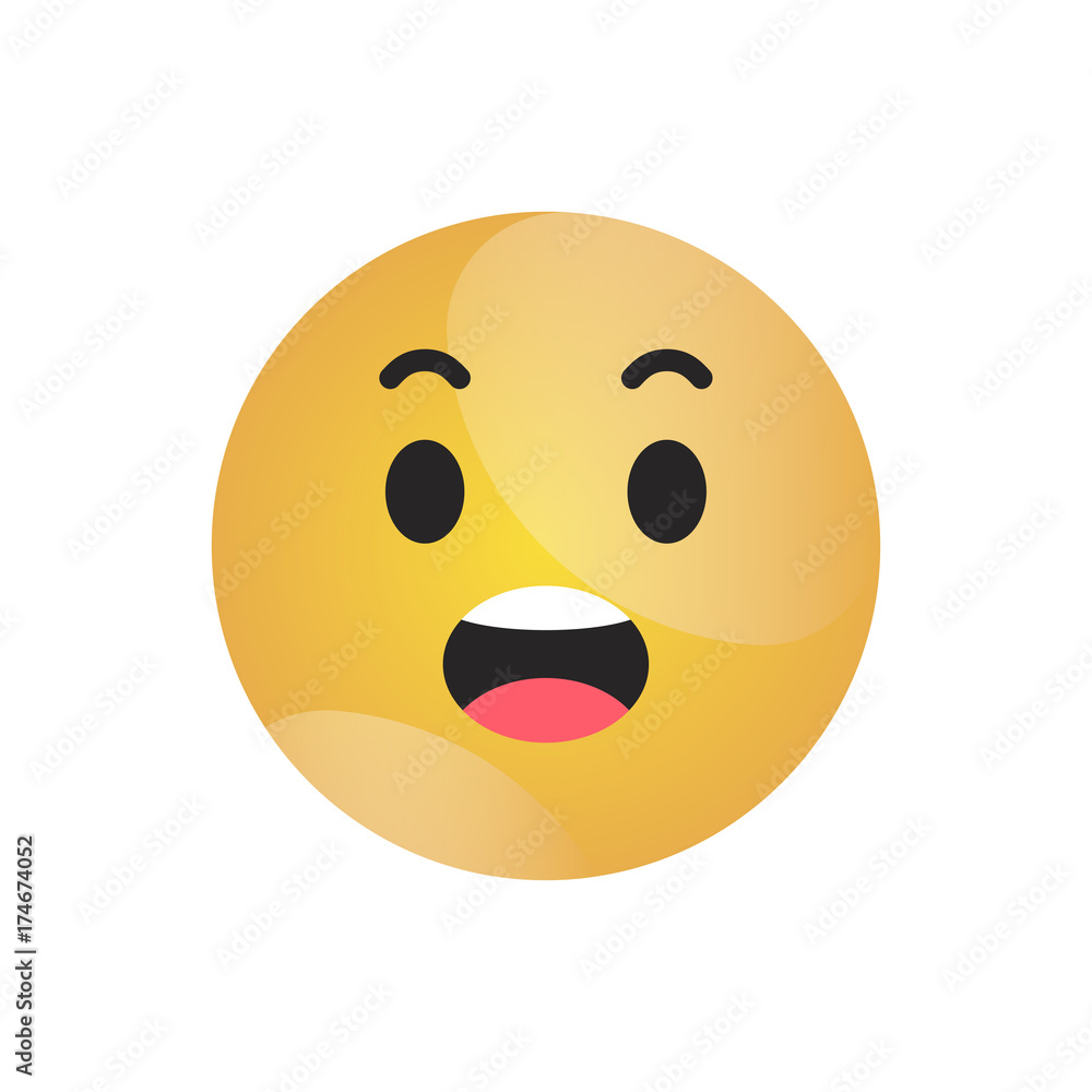 Yellow smiley in circle for social icon. Button for expressing social emoji. Flat vector illustration EPS 10 Yellow smiley in circle for social icon. Button for expressing social emoji. Flat vector illustration EPS 10