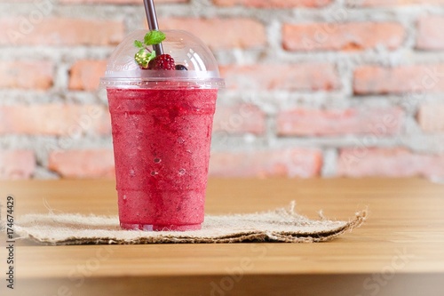 Cocktail drinks in plastic cup for take home