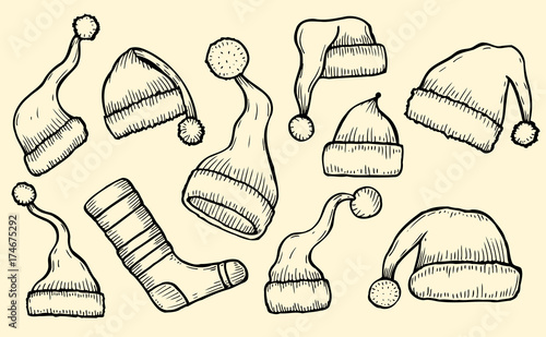 Santa stocking cap.