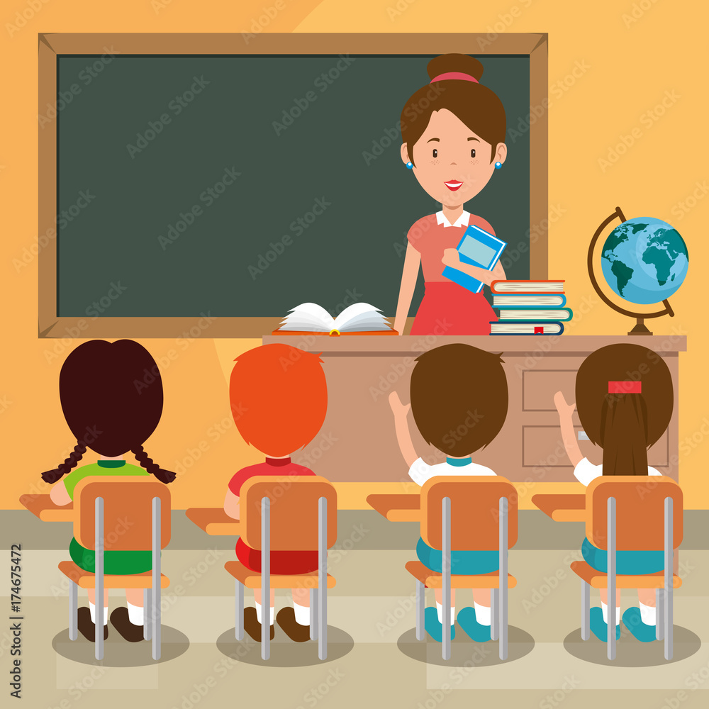 back to school teacher teaching to her students back to school teacher teaching to her students