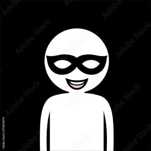 funny face with mask