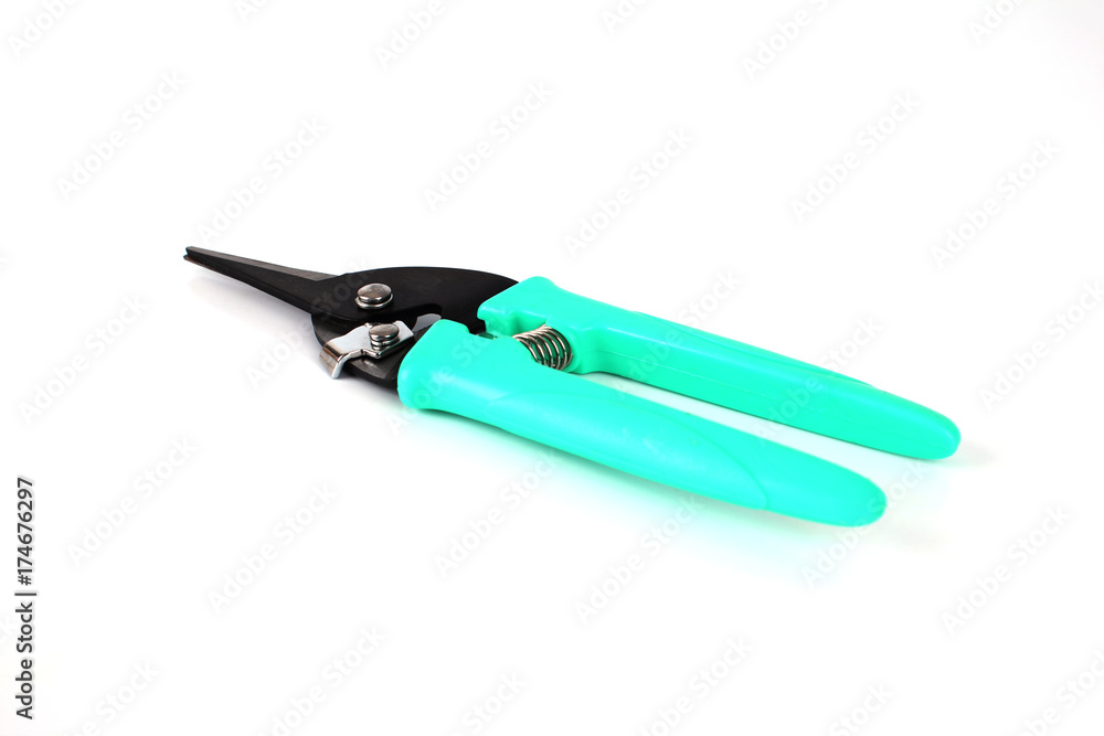 pruning shears isolated on white background pruning shears isolated on white background