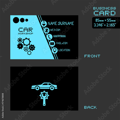 workshop car business card