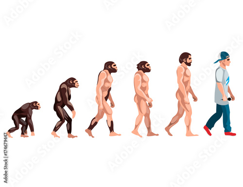 Evolution from monkey to rapper