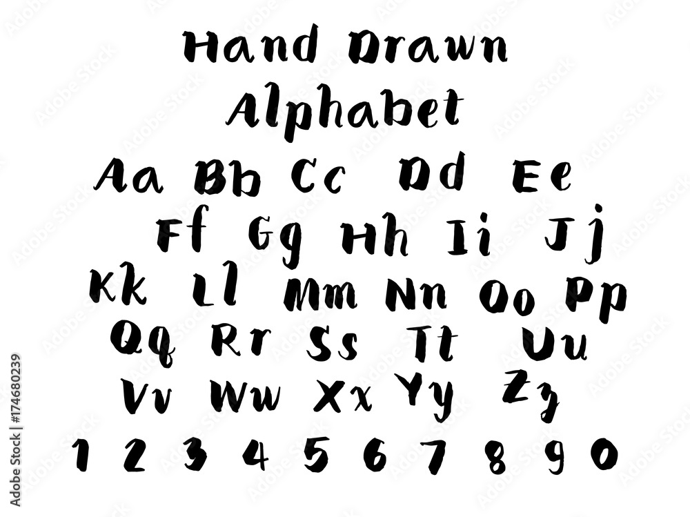 Hand Drawing Alphabet Hand Drawing Alphabet