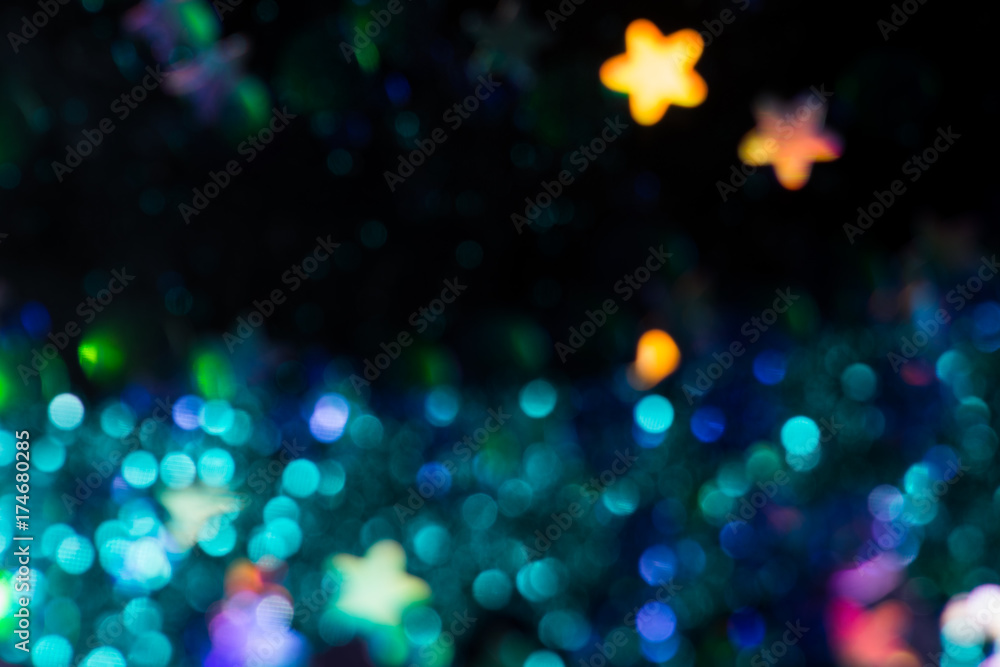 Naklejka premium Colorful glitter abstract background with bokeh