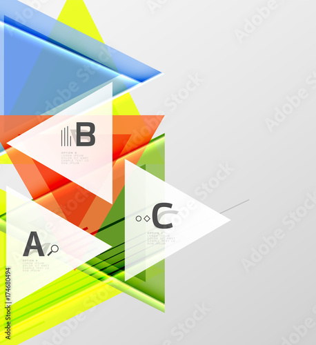 Free Download Color triangles background design - GFXLoad