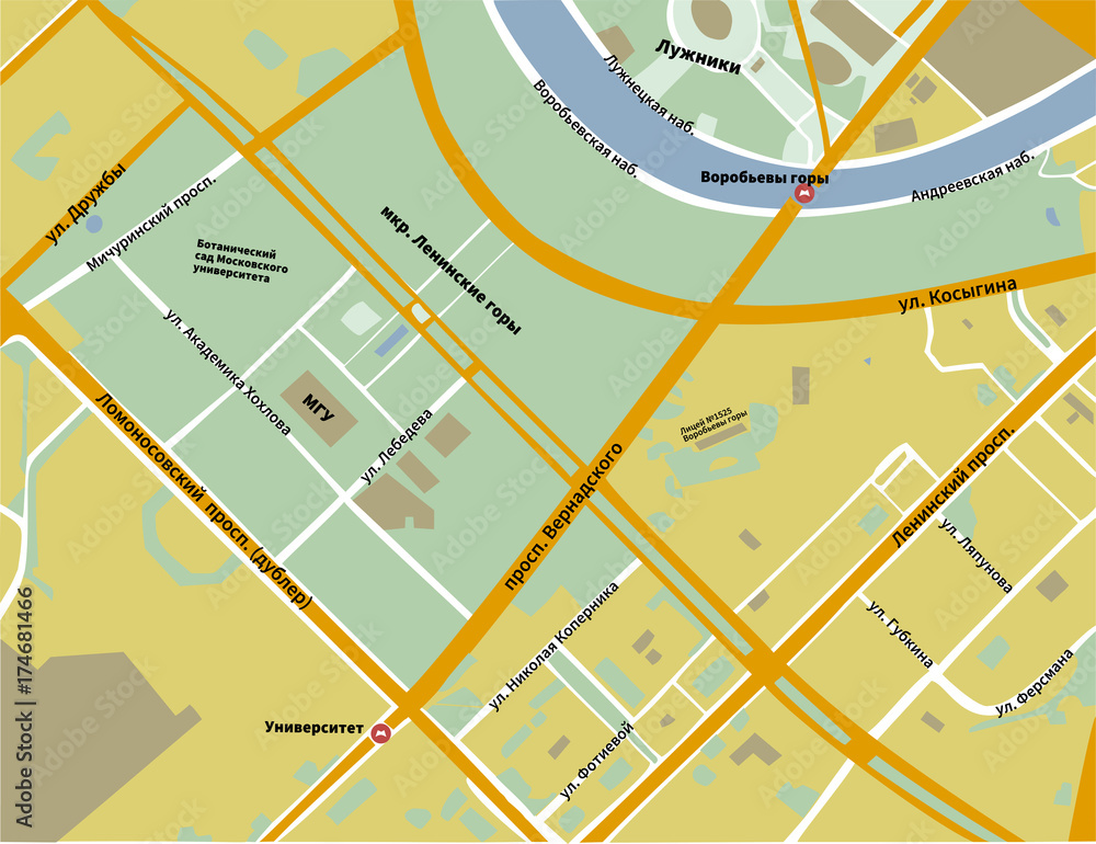 Воробьевы горы карта