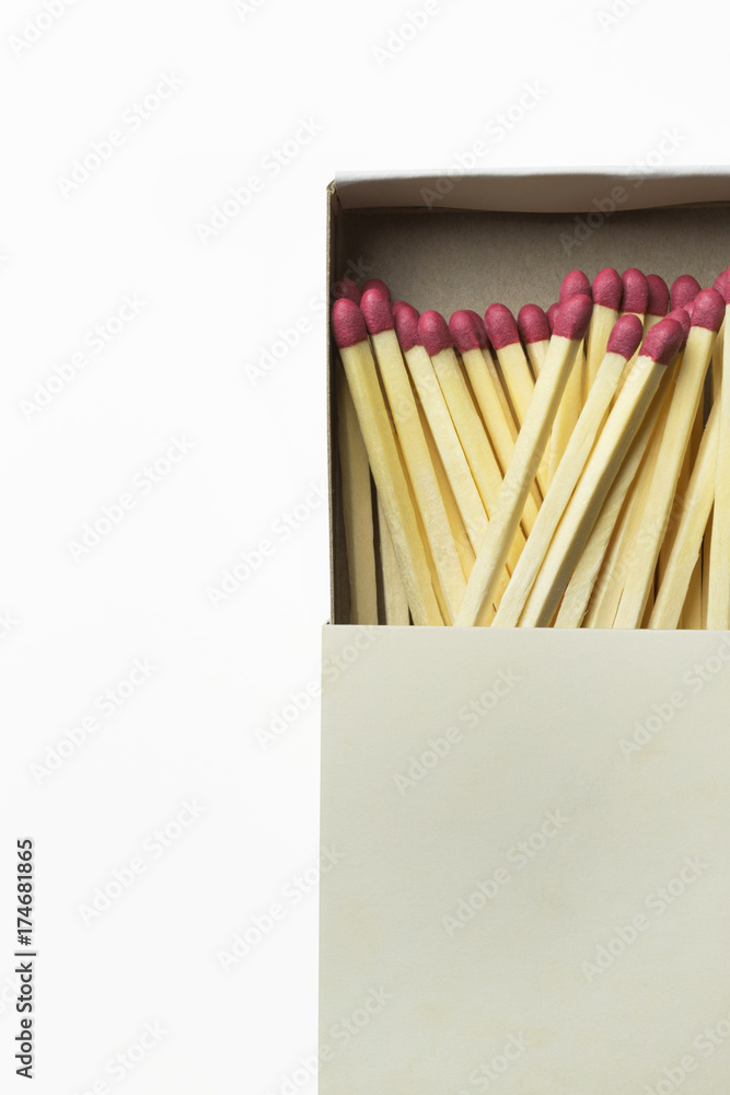 Closeup of matchbox, isolated on white. Closeup of matchbox, isolated on white.