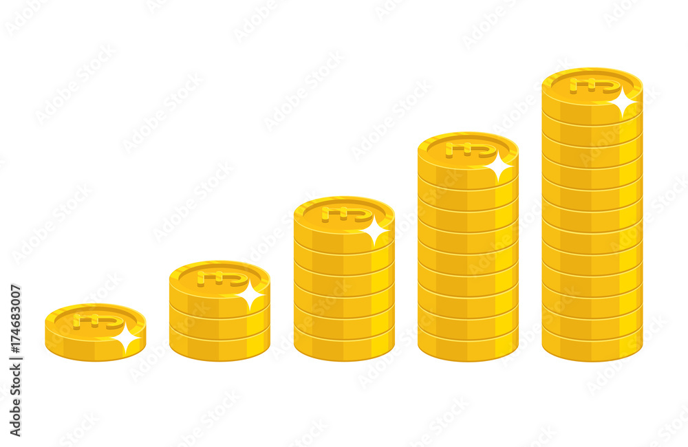 Pound coin stack. Good financial foundation start, becoming rich. Business success and economy concept. Cartoon vector illustration isolated on white background Pound coin stack. Good financial foundation start, becoming rich. Business success and economy concept. Cartoon vector illustration isolated on white background