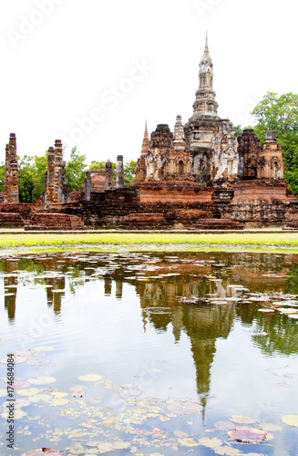 Sukhothai Historical Park in Sukhothai Province Thailand.