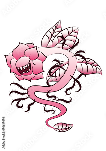 scarry flower tattoo