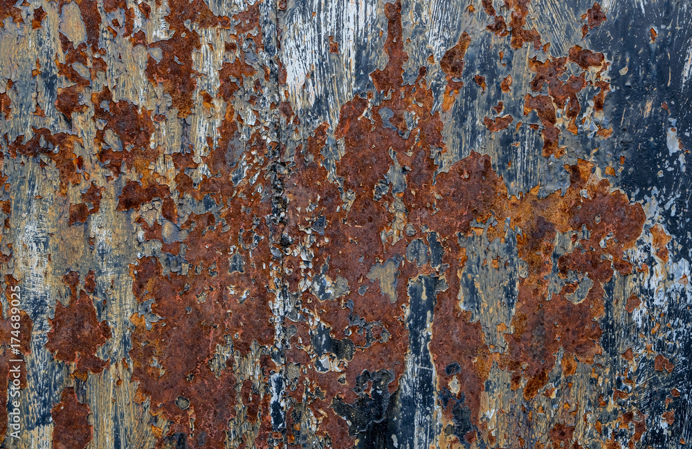 Fragment of an old colored surface, Fragment of an old colored surface,