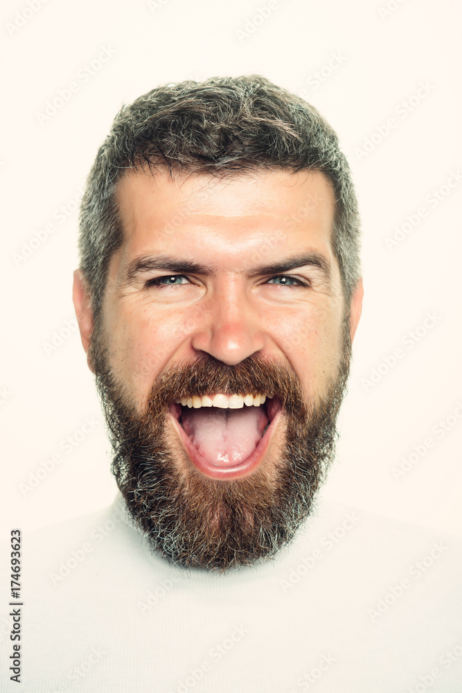 Fototapeta premium Hipster with happy face.
