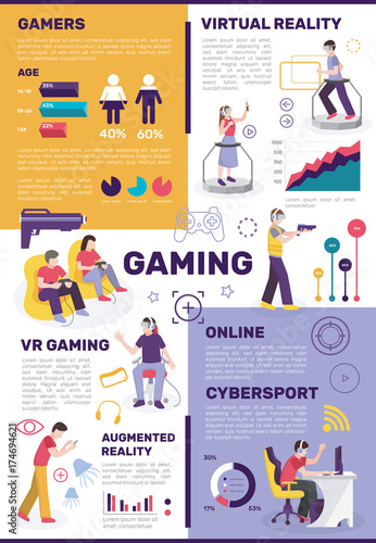 VR Gaming Cybersport Infographics © Macrovector