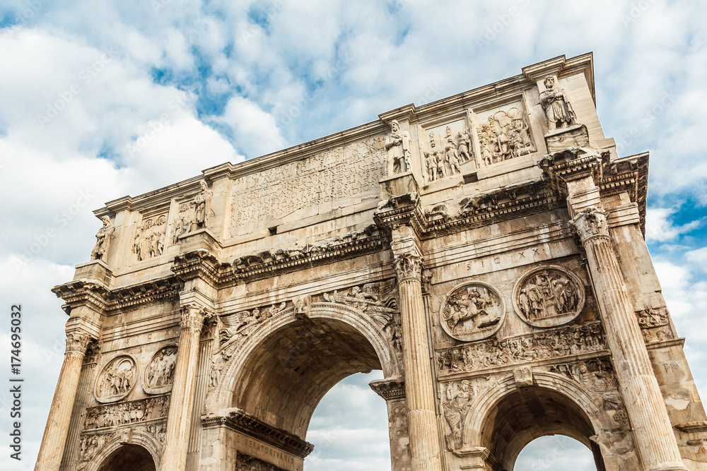 Arch of Constantine with blue sky.