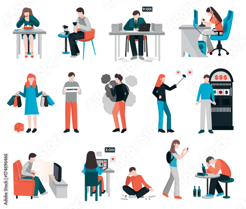 Obsessive Habit Characters Set