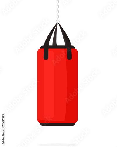red punching bag for boxing