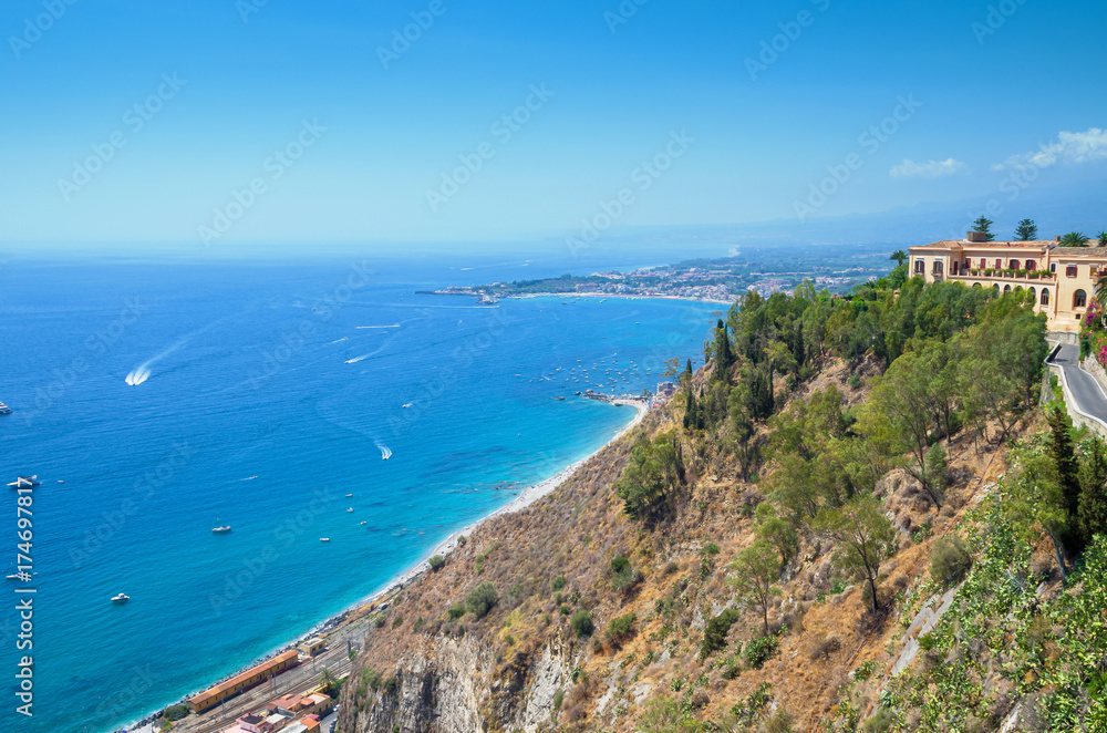 The coast of Taormina.