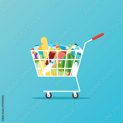 grocery full cart icon