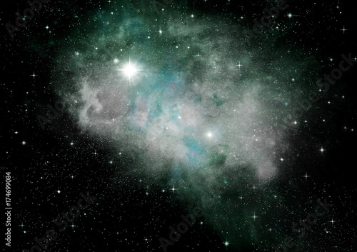 galaxy in a free space