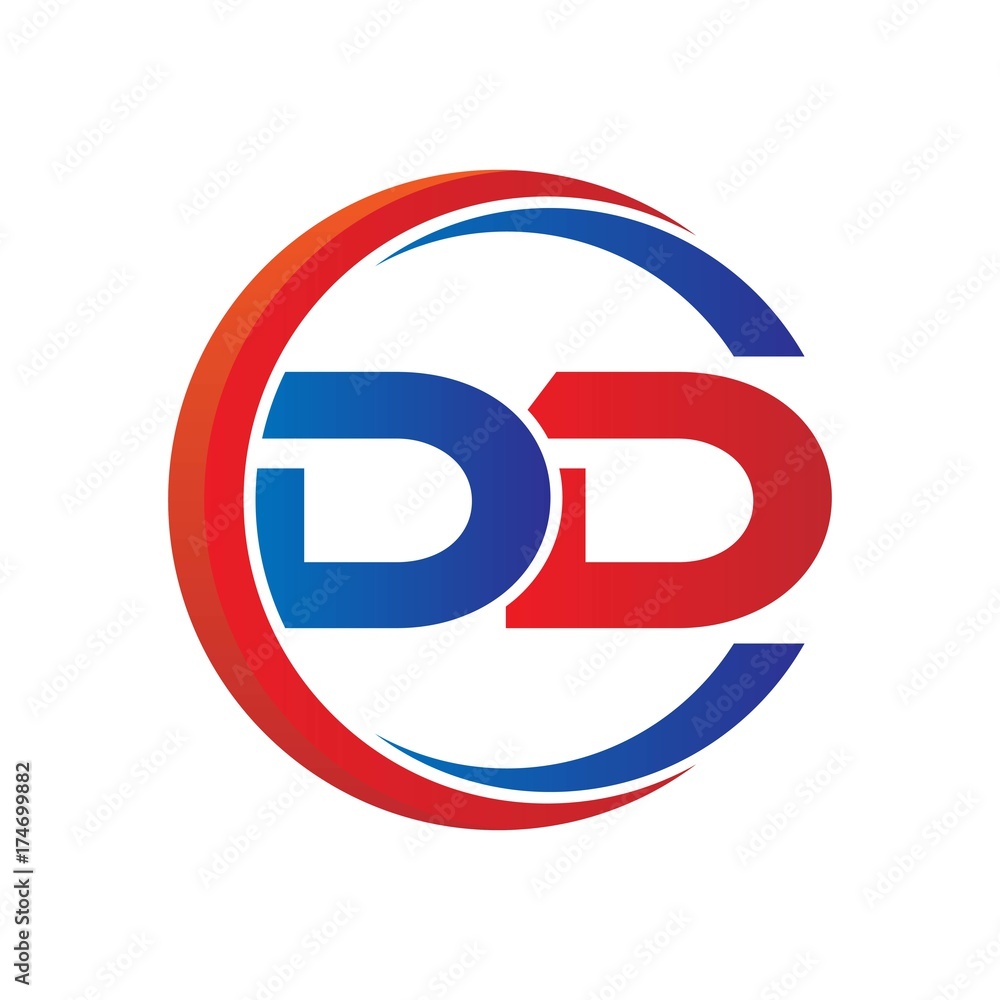 dd logo vector modern initial swoosh circle blue and red dd logo vector modern initial swoosh circle blue and red