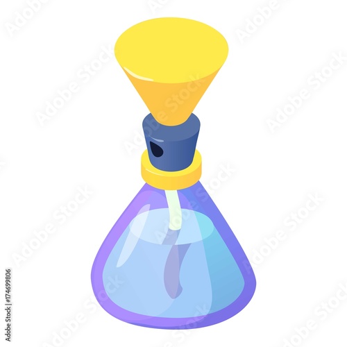 Modern bottle perfume icon, isometric 3d style