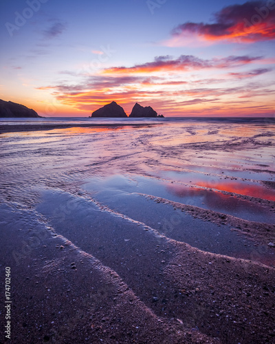 Sunset at Holywell Bay, Cornwall