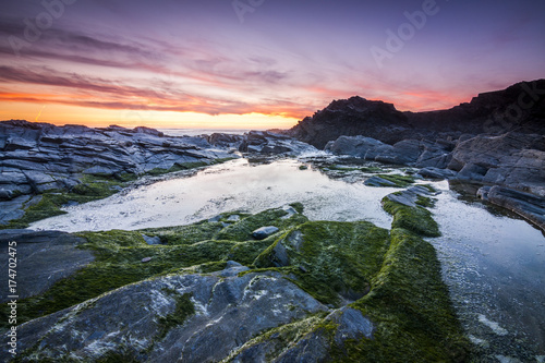 Sunset at Treyarnon Bay, Cornwall