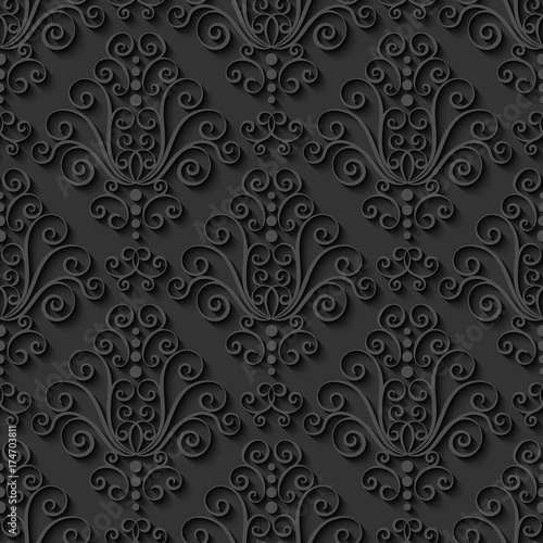 Abstract decorative 3d seamless pattern. Vector Illustration