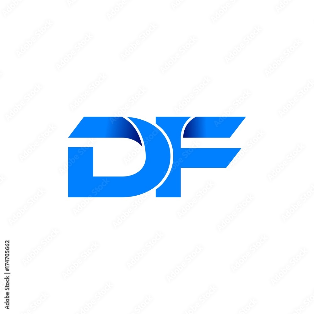 Creative and Minimalist Letter DE DF Logo Design Icon, Editable in Vector  Format in Black and White Color Stock Vector | Adobe Stock