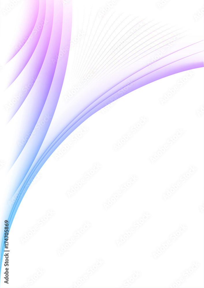 Fototapeta premium Wavy violet lines on paper
