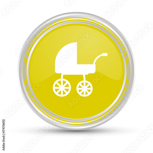 Gelber Button - Kinderwagen