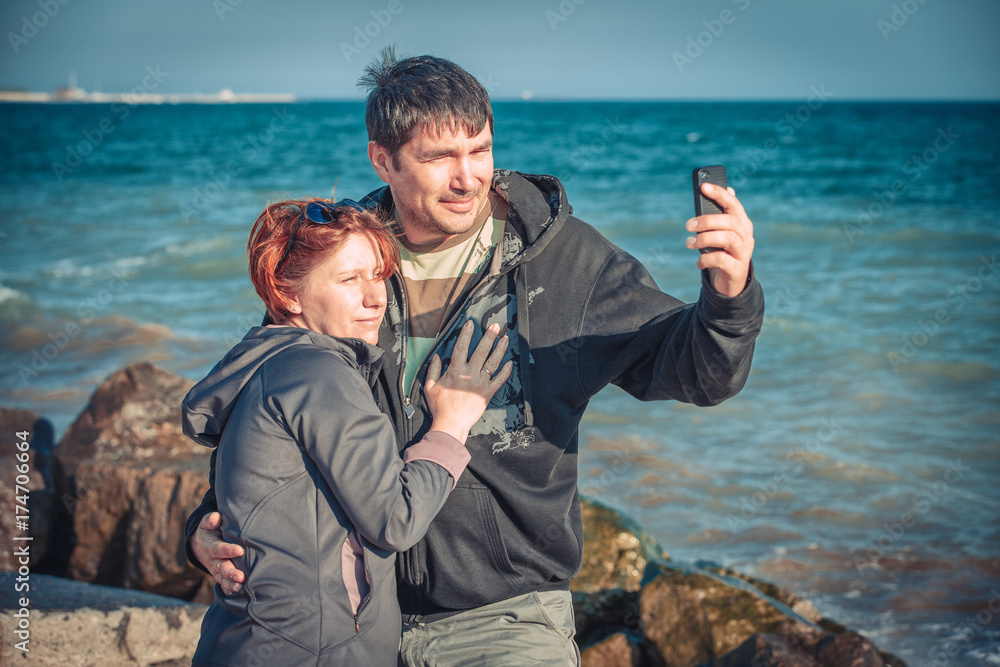 Happy Couple on beach Happy Couple on beach