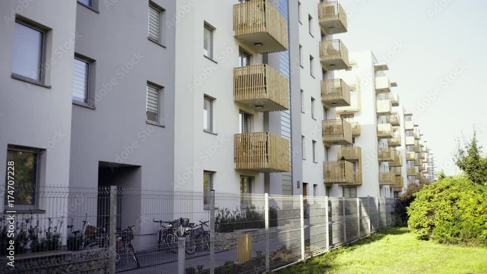 Modern block of flat on sunny day Modern block of flat on sunny day