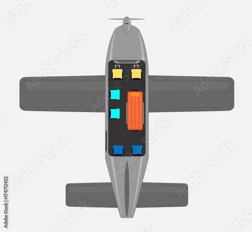  Seat Map of Small Air Ambulance Propeller aircraft