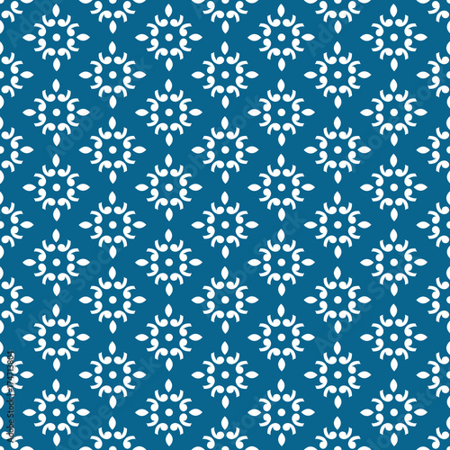 Wallpaper baroque, damask. White and blue floral pattern. Vintage ornament. background for wallpaper, printing on the packaging paper, textiles, tile.