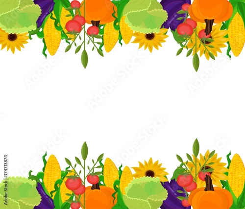 Vegetables banner template Vector background